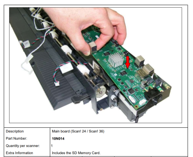 Płyta główna (Main Board) – 1 szt. – Colortrac Scan! 24 / Scan! 36 – nr części 10N014