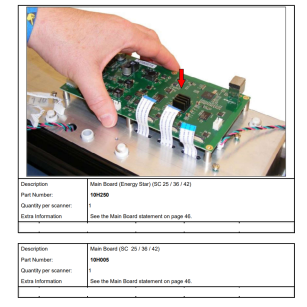 Płyta główna (Main Board) – 1 szt. – Colortrac SC 25 / 36 / 42, SCi 25 / 36 / 42 – nr części 10H250 / 10H005
