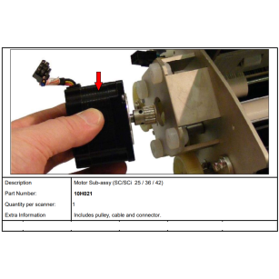 Silnik napędowy – 1 szt. – Colortrac SC 25 / 36 / 42, SCi 25 / 36 / 42 – nr części 10H021