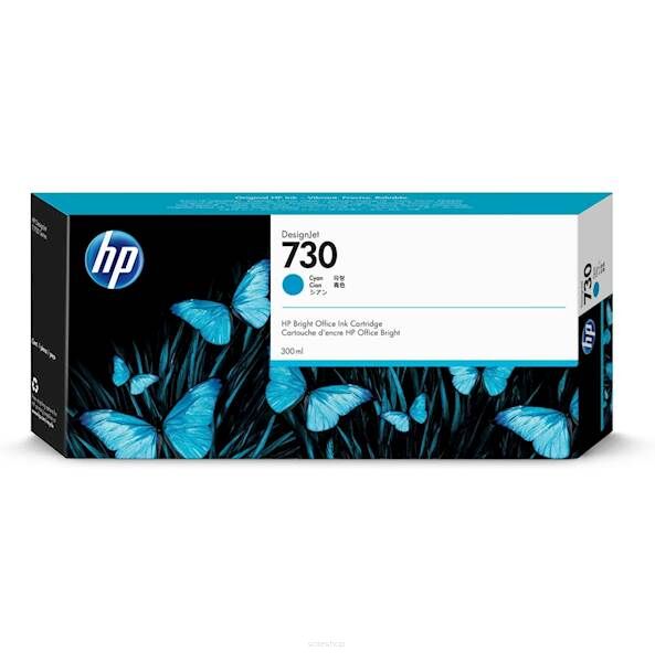 HP 730 Cyan 300ml P2V68A atrament dużej pojemności