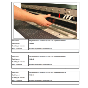Moduł CIS (SingleSensor) – 1 szt. – Colortrac SC 25 / 36 / 42, SCi 25 / 36 / 42 – nr części 10H242 / 10H243 / 10H013