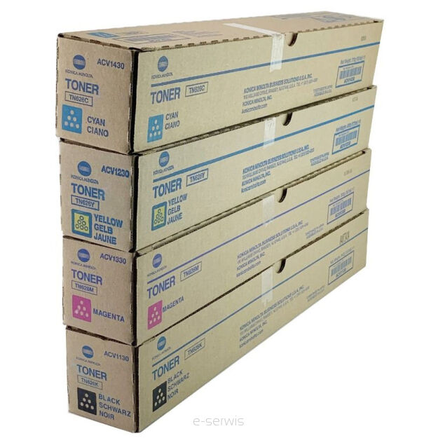 Komplet tonerów Konica Minolta TN626 CMYK | Oryginalny