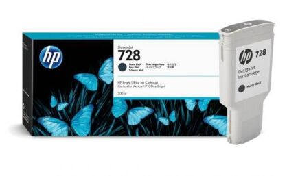 HP 728 Matte Black 300ml F9J68A atrament dużej pojemności