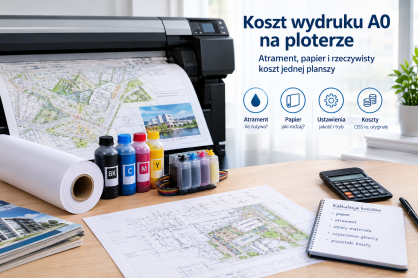 Ile kosztuje wydruk A0 na ploterze? Atrament, papier i rzeczywisty koszt jednej planszy